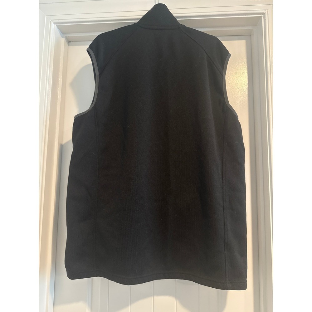 Eddie Bauer Vest Black Full Zip Sweater Knit Pockets Mens TXL - Picture 2 of 8